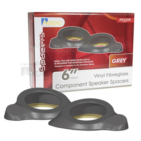 APF62GR 6" 152Mm vinyl fibreglass component speaker spacers grey